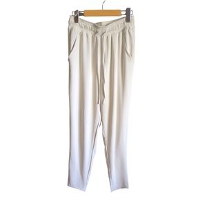 Melloday Slinky‎ Pull On Athleisure Straight Leg Pants Ecru Size Small